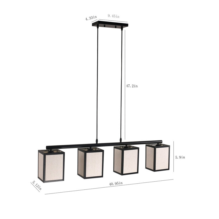Latitude Run® Kallitsa 4 Light Kitchen Island Modern Linear Pendant
